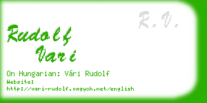 rudolf vari business card